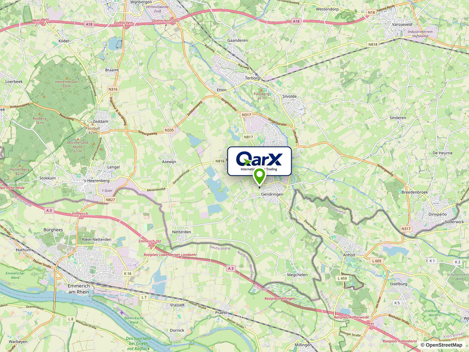 Locatie QarX in Gendringen
